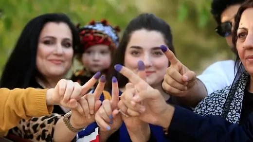 Kurdish women voting.
