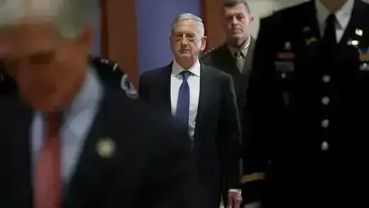 U.S. Secretary of Defense Jim Mattis arrives for a briefing to Congress in December 2018. 