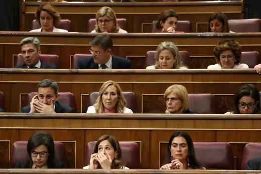 Deputies attend the first session of parliament following a general election in Madrid, Spain, May 21, 2019.