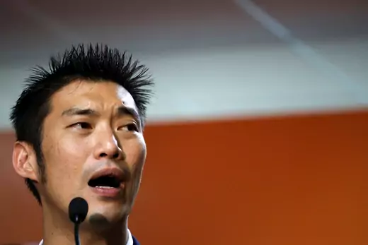 Thailand's opposition Future Forward Party leader Thanathorn Juangroongruangkit speak to his party supporters during a news conference after the Constitutional Court ruled that key figures of the opposition Future Forward Party were not guilty of opposing the monarchy, at the party's headquarters in Bangkok, Thailand on January 21, 2020.