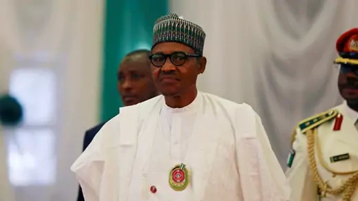 Nigeria's President Muhammadu Buhari attends the opening of the 56th Ordinary Session of the ECOWAS Authority of Heads of State and Government in Abuja, Nigeria, on December 21, 2019.