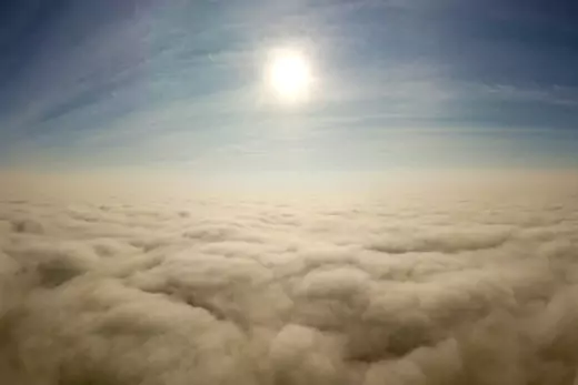 A hazy sky above the clouds where solar geoengineering could occur. 