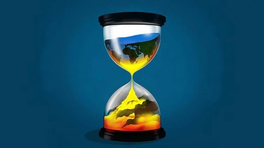An hourglass illustration