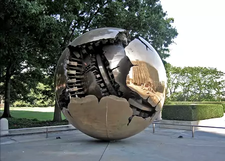 Sphere within a Sphere by Arnaldo Pomodoro, United Nations (New York).