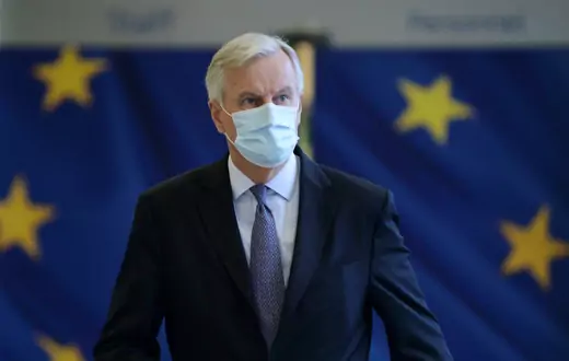 EU chief Brexit negotiator Michel Barnier leaves EU Commission