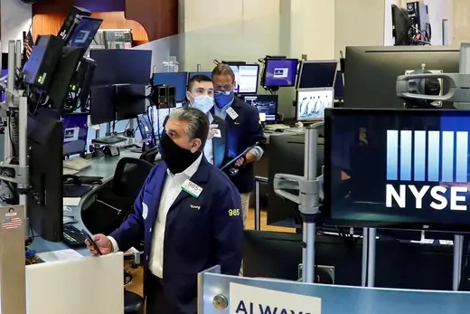 Traders at the New York Stock Exchange during the Coronavirus Pandemic