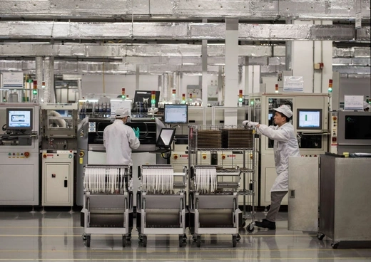 Workers are seen on the production line at Huawei's production campus on April 11, 2019 in Dongguan, near Shenzhen, China.Huawei is Chinas most valuable technology brand, and sells more telecommunications equipment than any other company in the world, with annual revenue topping $100 billion U.S. Headquartered in the southern city of Shenzhen, considered Chinas Silicon Valley, Huawei has more than 180,000 employees worldwide, with nearly half of them engaged in research and development.