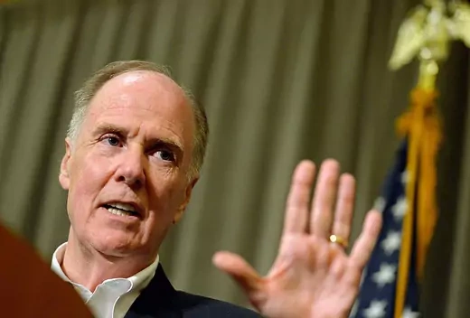 National Security Advisor Tom Donilon speaks during a news conference on June 8, 2013 in Rancho Mirage, California.