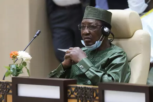 Chad's President Idriss Deby attends a working session of the G5 Sahel summit in Nouakchott, Mauritania June 30, 2020