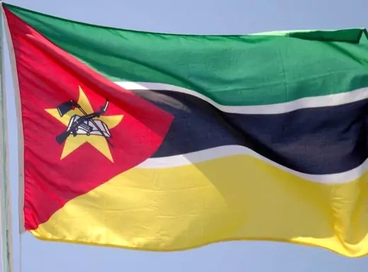 Mozambique's national flag is seen in Maputo November 21, 2005.