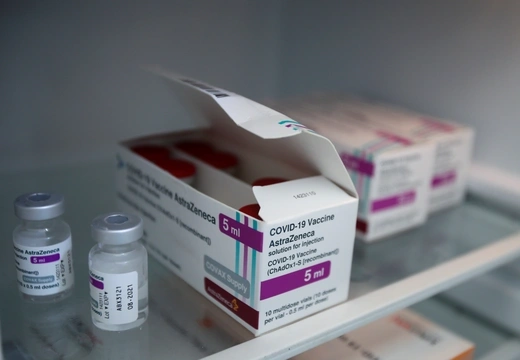 Boxes of AstraZeneca's COVID-19 vaccine are seen at a walk-in vaccination centre in Algiers