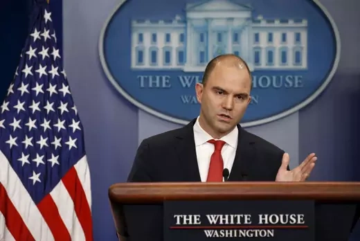 U.S. Deputy National Security Advisor Ben Rhodes speaks about Obama's upcoming visit to Cuba at the White House in Washington February 18, 2016. U.S. President Barack Obama on Thursday announced a historic visit to Cuba next month, speeding up the thaw in relations between the two Cold War former foes but igniting opposition from Republicans at home. 