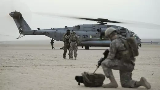 U.S. Army and Air Force service members carry out a training exercise in Djibouti, a center for U.S. counterterrorism operations in the Horn of Africa.