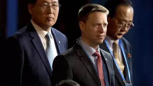 Former Deputy National Security Advisor Matthew Pottinger at the opening of the Belt and Road Forum in 2017.