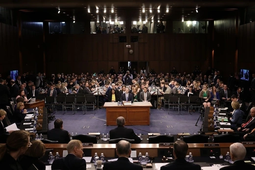 Facebook CEO Mark Zuckerberg testifies before Congress in 2018.