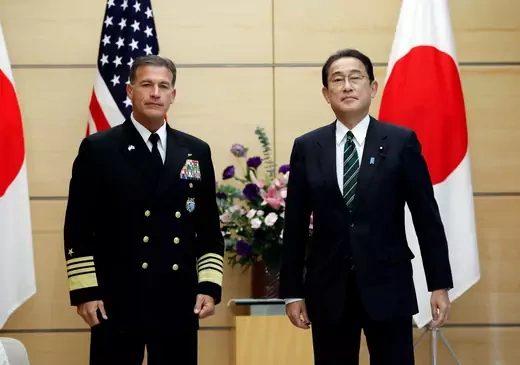 DOCUMENT DATE: November 11, 2021 Admiral John Aquilino, Commander of the United States Indo-Pacific Command, meets with Japan's Prime Minister Fumio Kishida at Kishida's official residence.