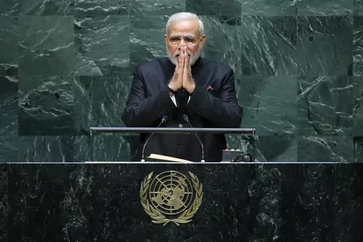 Prime Minister Narendra Modi Addressing the United Nations General Assembly in 2014