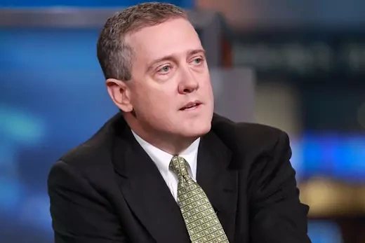 SQUAWK BOX -- Pictured: James Bullard, St. Louis Fed President, in an interview on September 21, 2015