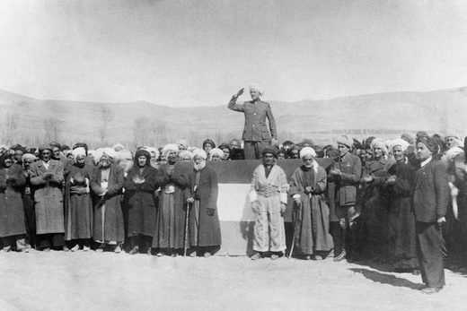 Qazi Muhammad, elected president of the Kurdish Democratic Party in Mahabad, Iran, in 1946.  