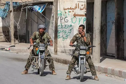 YPG fighters take control of Tal Abyad, dealing a blow to the Islamic State. 