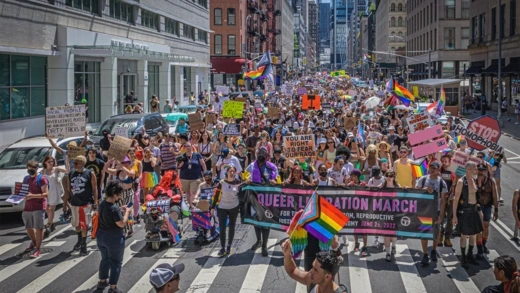 Thousands protest during the annual Queer Liberation March