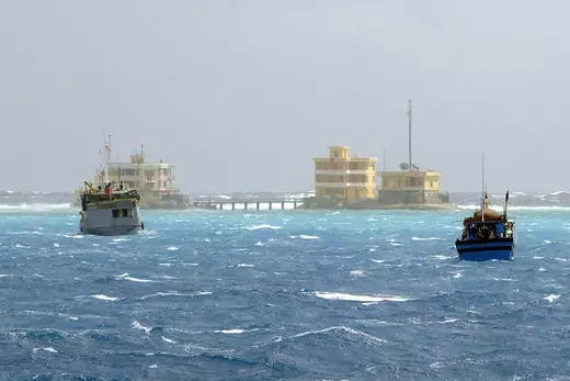 Vietnamese fishing boats sail near the Spratly Islands in early 2013.