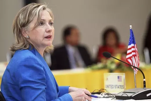 Former U.S. Secretary of State Hillary Clinton attends the U.S.-ASEAN Ministerial Meeting in Hanoi 