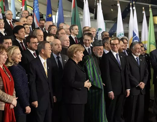 Foreign ministers and world leaders at the international conference on the future of Afghanistan in Bonn, Germany.