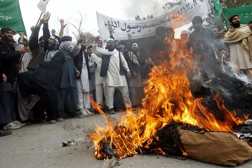 Afghans hold anti-U.S. demonstrations in Jalalabad province.