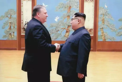 Former CIA Director Mike Pompeo meets North Korean leader Kim Jong-un in Pyongyang.