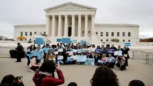 Affirmative action protest outside of the U.S. Supreme Court.