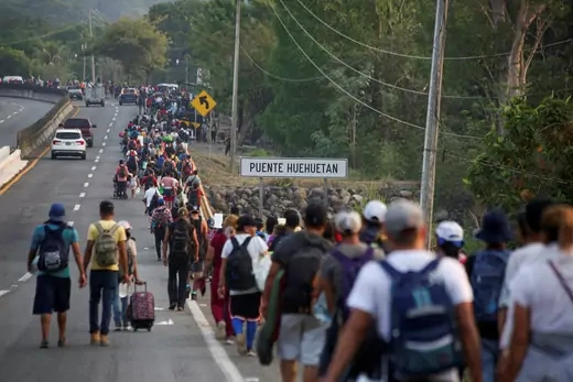 Migrant caravan heads for Mexico City to speed up legal route to U.S.