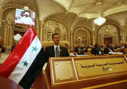 Syria's President al-Assad attends the opening ceremony of the Arab summit in Riyadh in 2007
