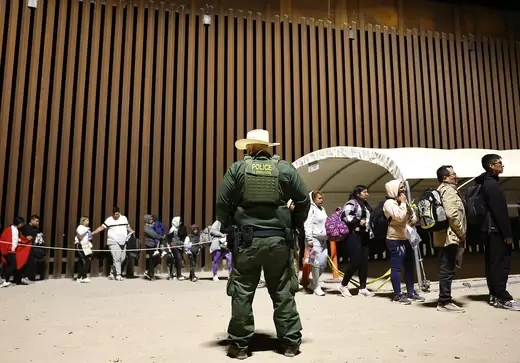 U.S. Border Patrol processes migrants seeking asylum in Yuma, Arizona.