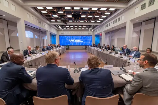 Participants at the Council of Councils twelfth annual conference in New York on May 8, 2023. 