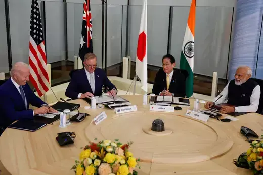 U.S. President Joe Biden, Australia's Prime Minister Anthony Albanese, Japan's Prime Minister Fumio Kishida, and India's Prime Minister Narendra Modi hold a Quad meeting on the sidelines of the G7 summit in Japan.