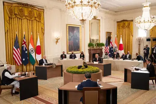 Leaders of the Quad Security Dialogue meet in the White House.