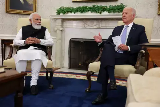President Joe Biden meets with Indian Prime Minister Narendra Modi at the White House during the latter’s last visit to the United States in  September, 2021.