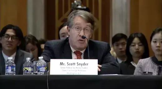 Scott A. Snyder serves as a witness for the Senate Foreign Relations Subcommittee on East Asia, The Pacific, and International Cybersecurity Policy. 
