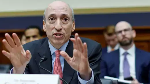 U.S. Securities and Exchange Commission (SEC) Chairman Gary Gensler testifies before a House Financial Services Committee oversight hearing on Capitol Hill.