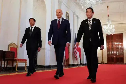 Biden meets with Japan Prime Minister Kishida and Philippine President Marcos Jr. in Washington.