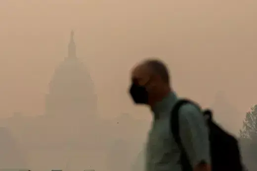 Haze and smoke from Canadian wildfires shroud skies over Washington