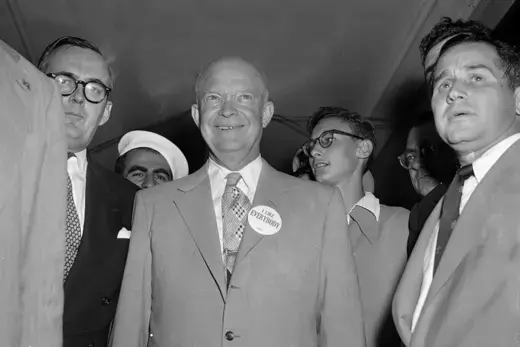 Republican presidential candidate Dwight D. Eisenhower in Chicago's convention hall in 1952