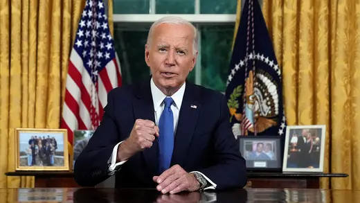 President Joe Biden addresses the nation from the Oval Office about his decision to drop his reelection bid.