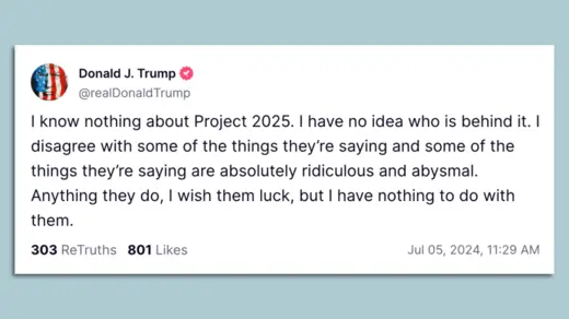 Project 2025 Trump Social 