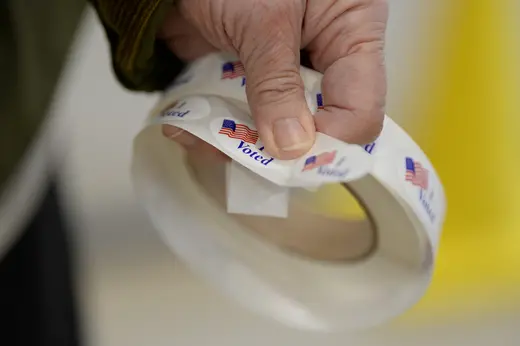 Poll Worker Voting Stickers 