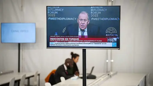 At a March 2022 press conference, Russian Foreign Minister Sergei Lavrov accused the U.S. of conducting research in Ukraine to develop biological weapons. 