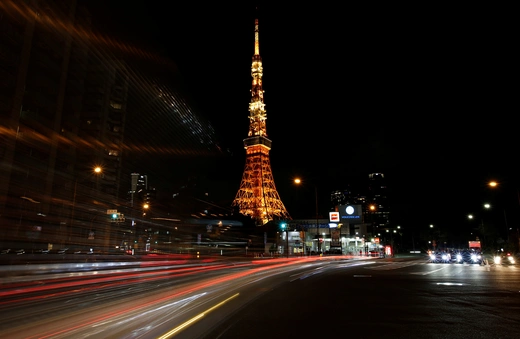 The Tokyo Tower is seen illuminated minutes before Earth Hour in Tokyo, Japan 