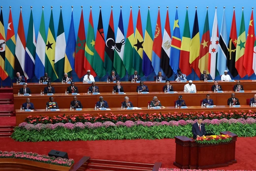 China's President Xi Jinping delivers a keynote speech at the opening ceremony of the ninth Forum on China-Africa Cooperation (FOCAC) Summit, at the Great Hall of the People in Beijing, China September 5, 2024.