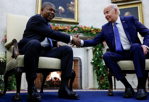 President Joe Biden meets with Angola's President Joao Lourenco in the Oval Office at the White House in Washington, DC, on November 30, 2023